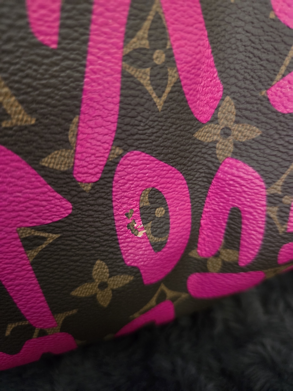 Vintage Pink Graffiti Speedy 30 Style Handbag - Picture 6 of 12